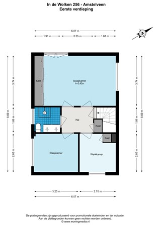 Floor plan - In de Wolken 256, 1186 BR Amstelveen 